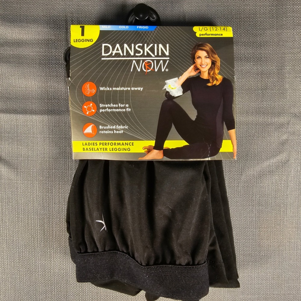 Danskin Now  Black Performance Baselayer Thermal Legging‎ DSLL22BB Size L 12-14
